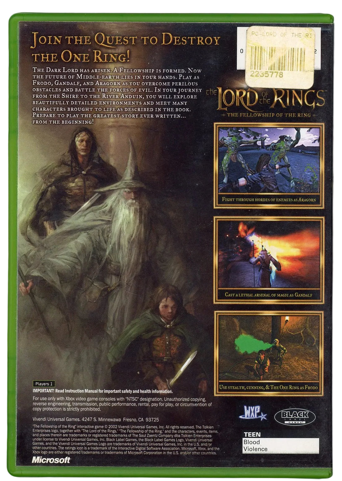 XBOX: Lord of the Rings