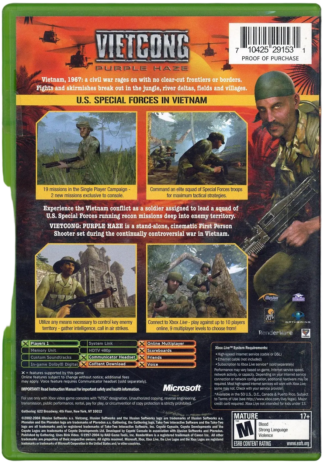 XBOX: Vietcong Purple Haze (CIB)