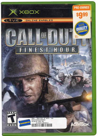 XBOX: Call of Duty: Finest Hour