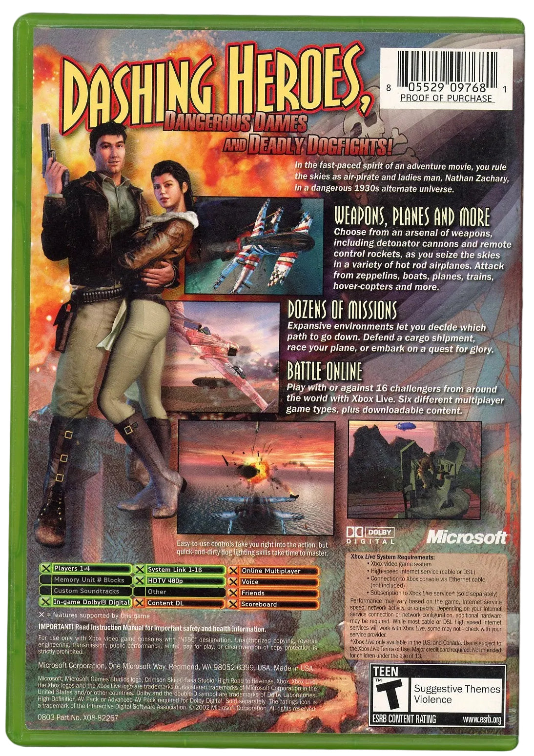 XBOX: Crimson Skies High Road to Revenge