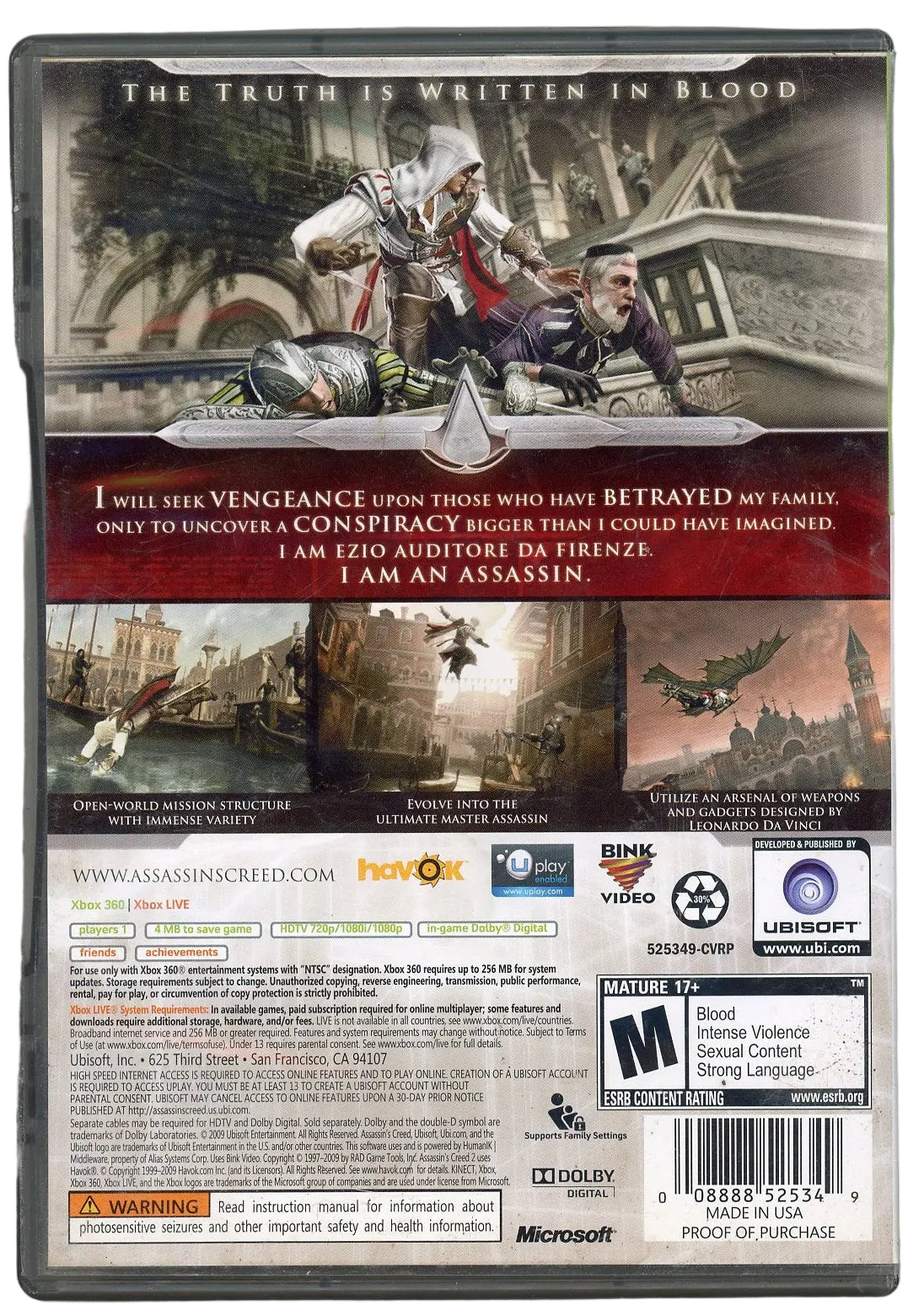 XBOX 360 Assassin's Creed II (CIB)