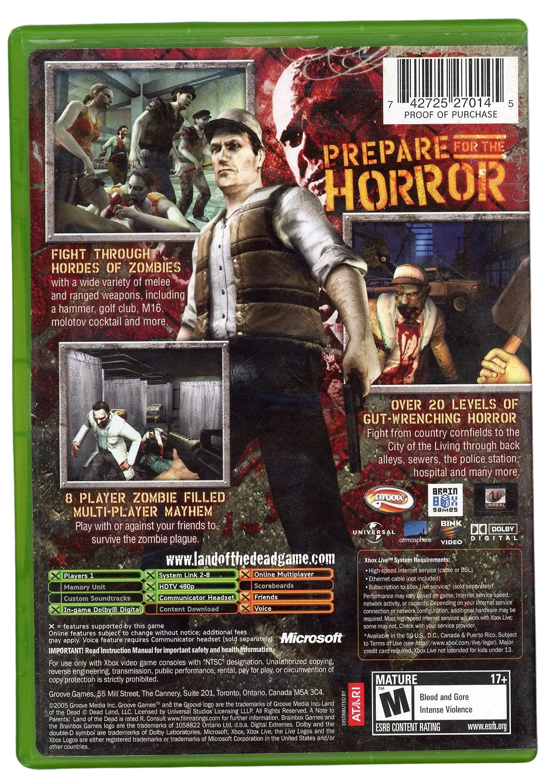 XBOX: Land of the Dead (CIB)