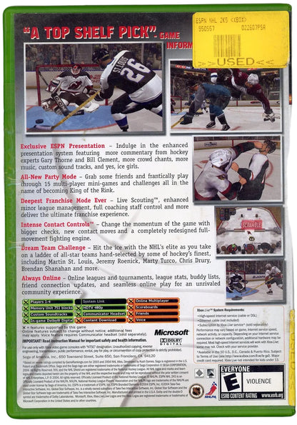 XBOX: ESPN NHL 2K5 (CIB)