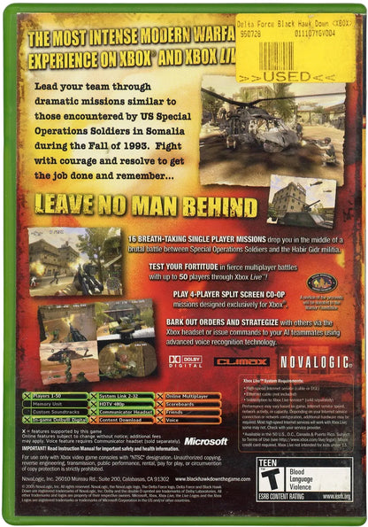 XBOX: Delta Force: Black Hawk Down (CIB)