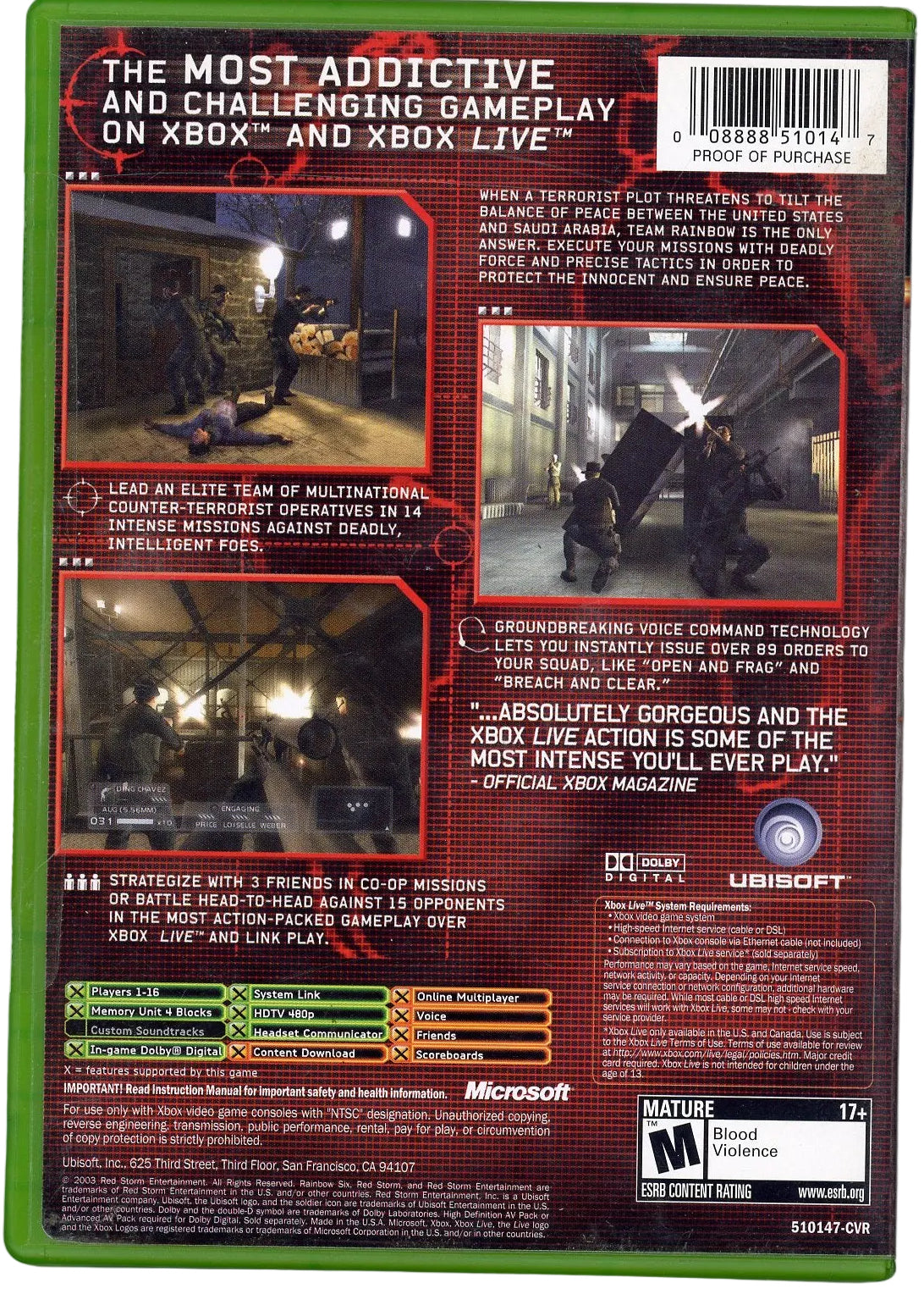 XBOX: Rainbow Six 3