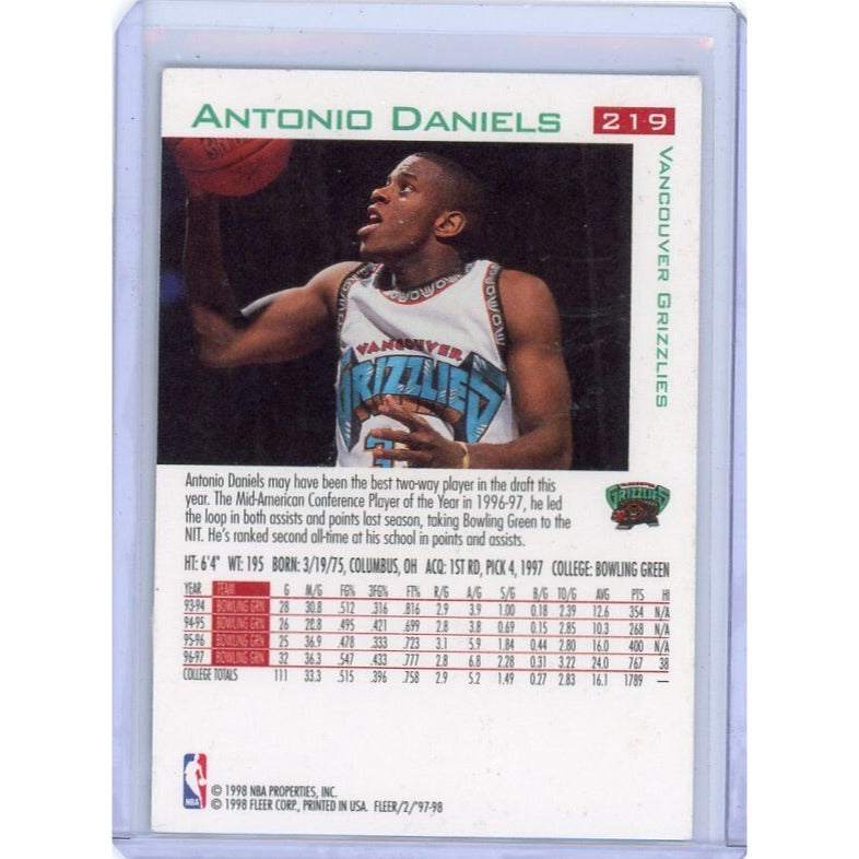 1997-98 Vancouver Grizzlies Antonio Daniels Fleer #219