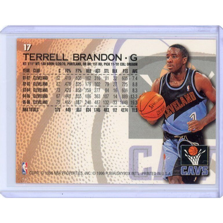 1996-97 Cleveland Cavaliers Terrell Brandon Fleer #17