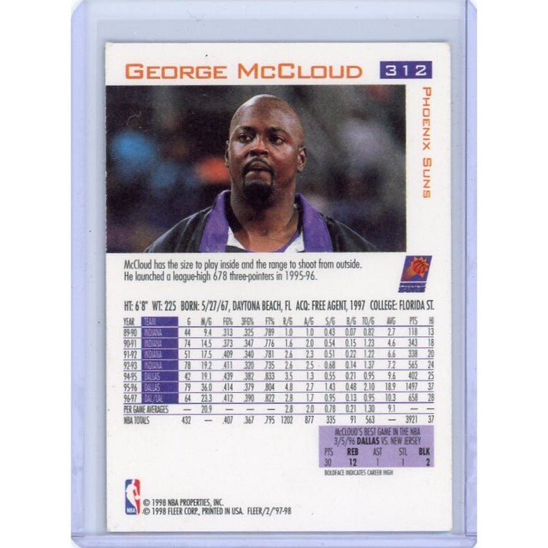 1997-98 Phoenix Suns George McCloud Fleer #312