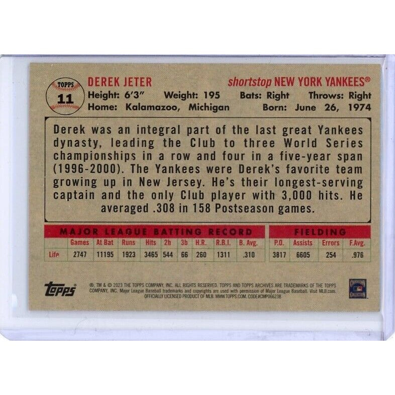 2023 New York Yankees Derek Jeter Topps Archives #11