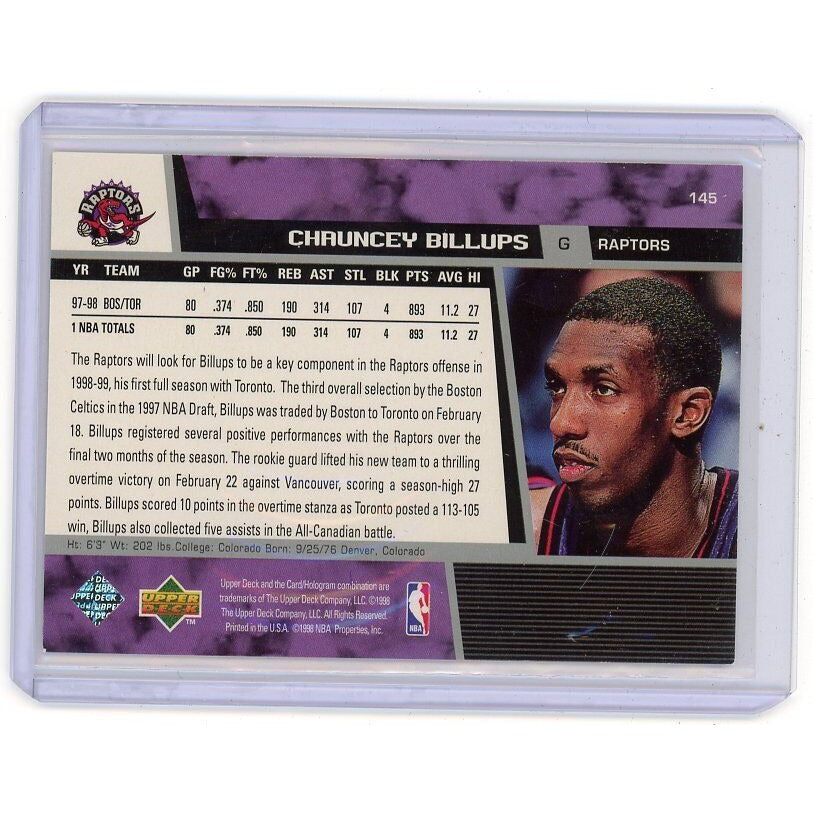 1998-99 Toronto Raptors Chauncey Billups Upper Deck #145