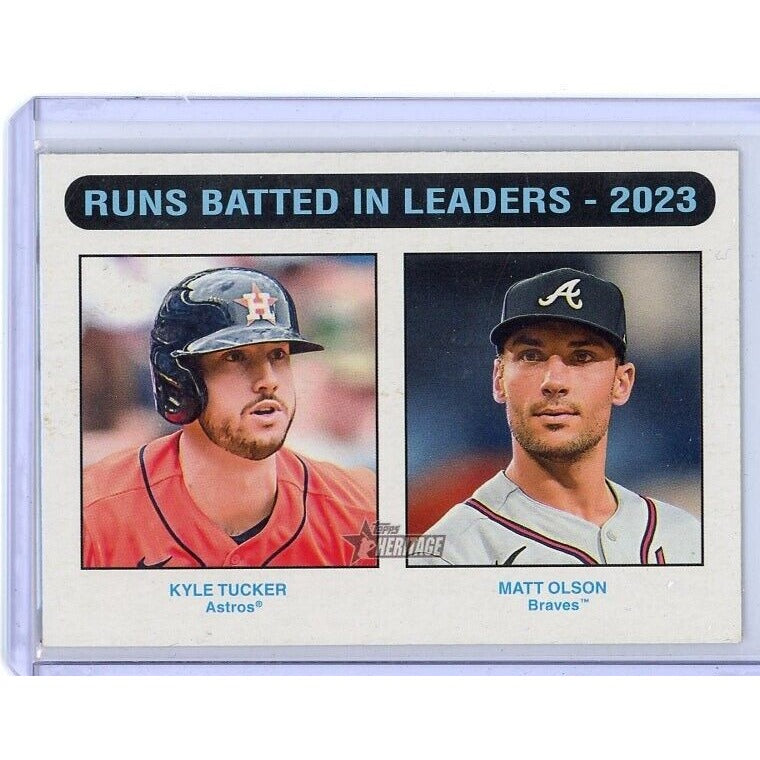 2024 (Kyle Tucker/ Matt Olson) Topps Heritage RBI Leaders White Border #308