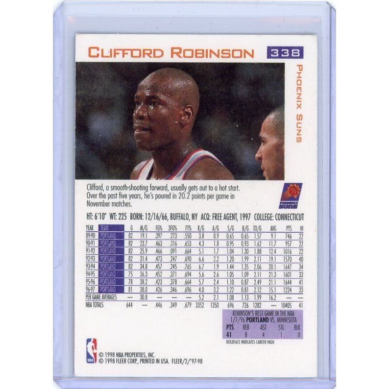 1997-98 Phoenix Suns Clifford Robinson Fleer #338