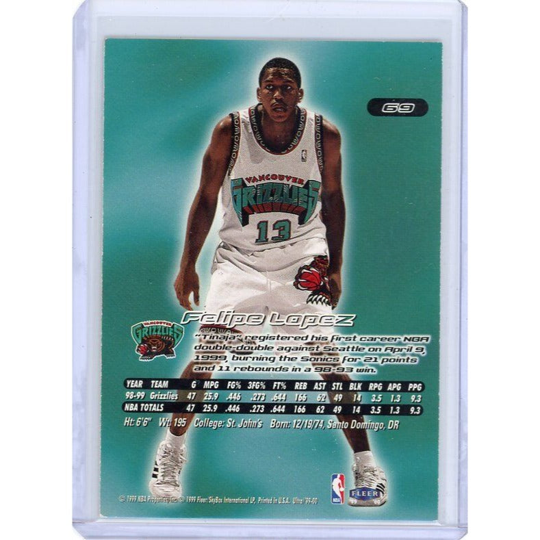 1999-00 Vancouver Grizzlies Felipe Lopez Fleer Ultra #69