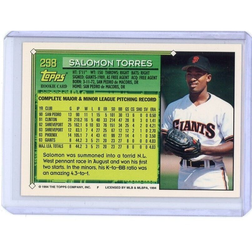 1994 San Francisco Giants Salomon Torres Topps #298