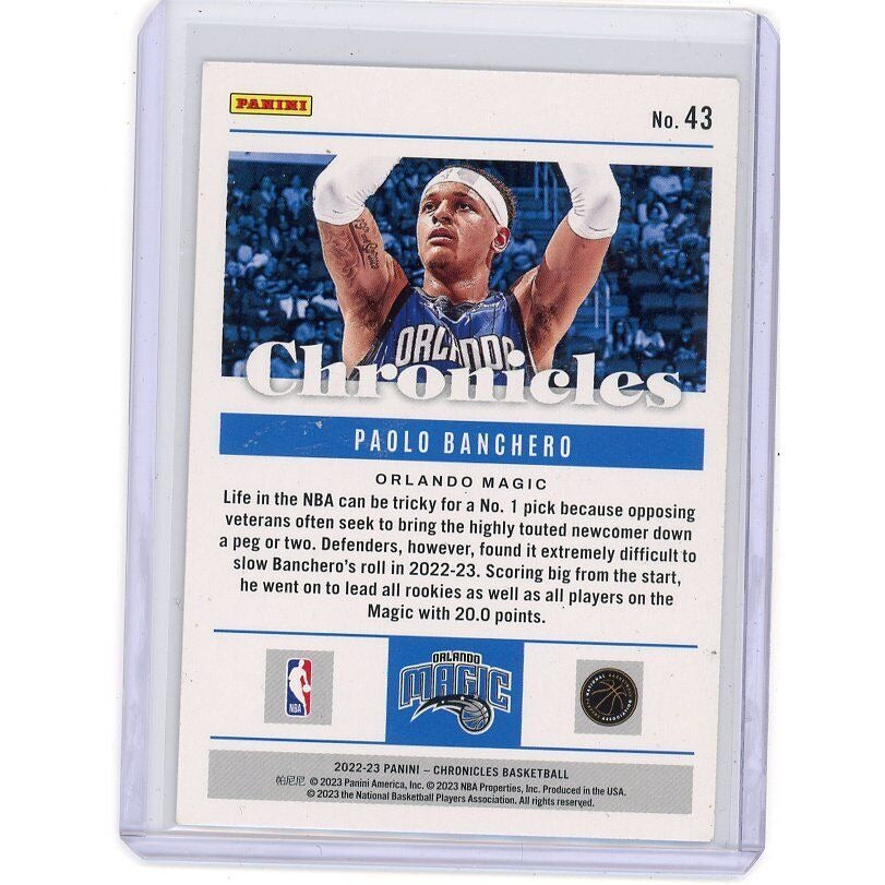 2022-23 Orlando Magic Paolo Banchero Panini Chronicles #43