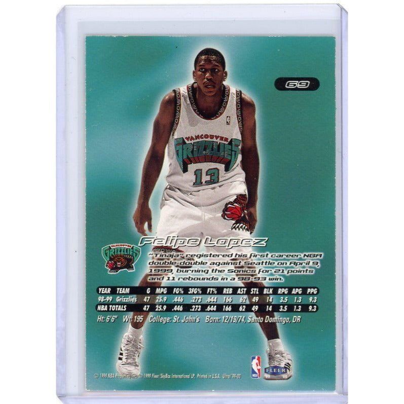 1999-00 Vancouver Grizzlies Felipe Lopez Fleer Ultra #69