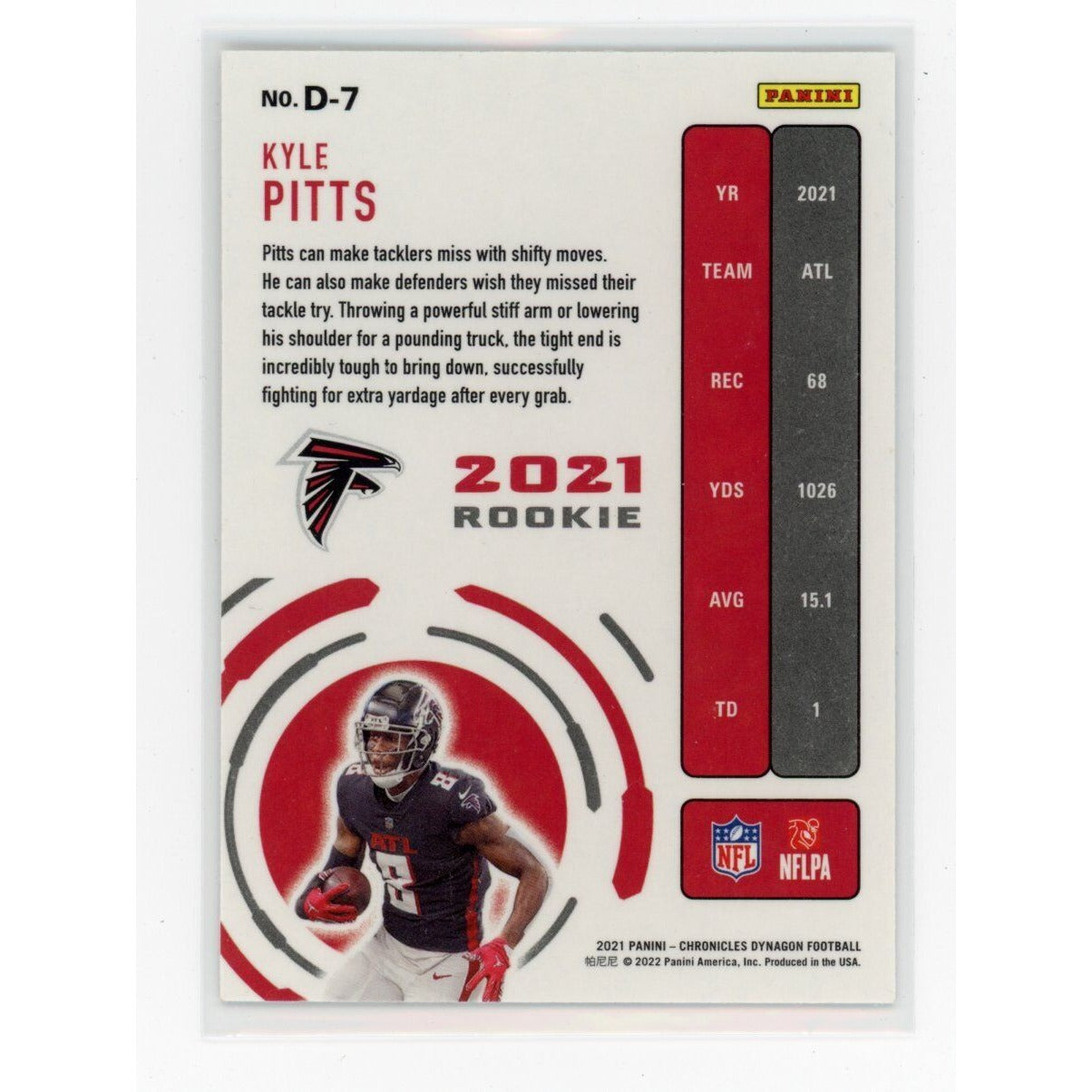 2021 Kyle Pitts Panini Chronicles #D-7 Dynagon Rookies