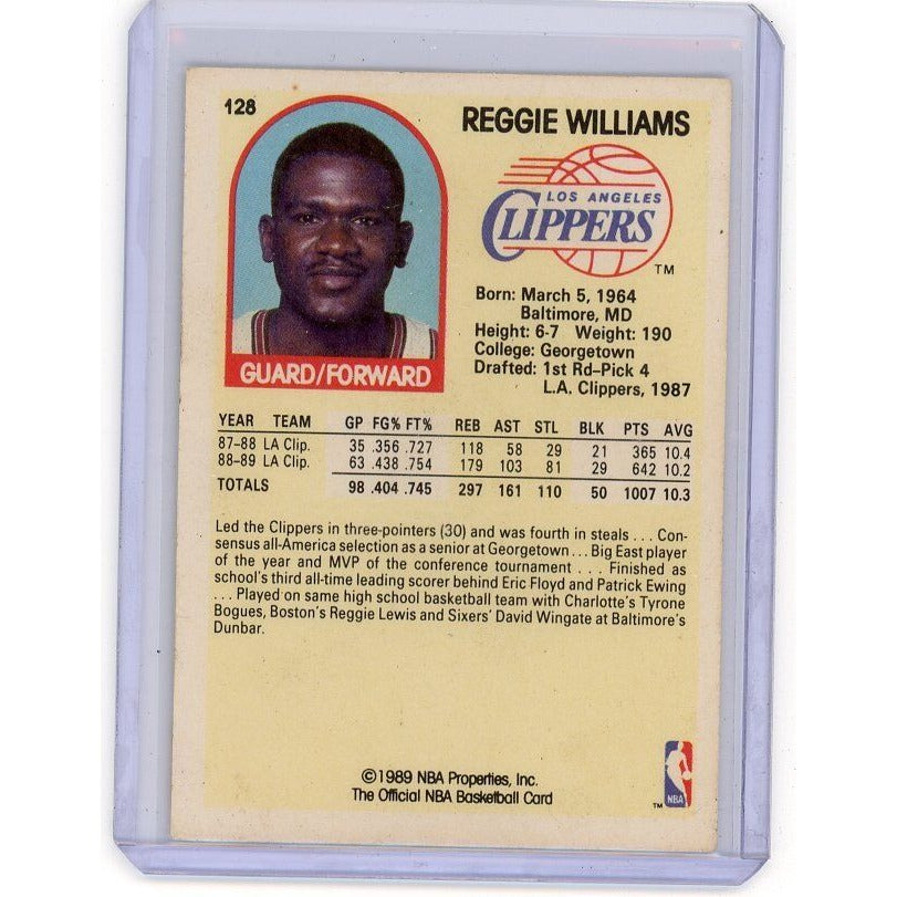 1989-90 Los Angeles Clippers Reggie Williams NBA Hoops #128