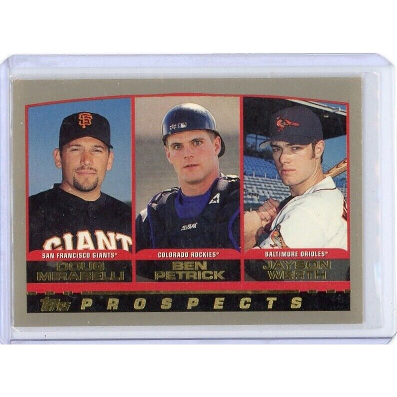 2000 Prospects Doug Mirabelli / Ben Petrick / Jayson Werth Topps #448