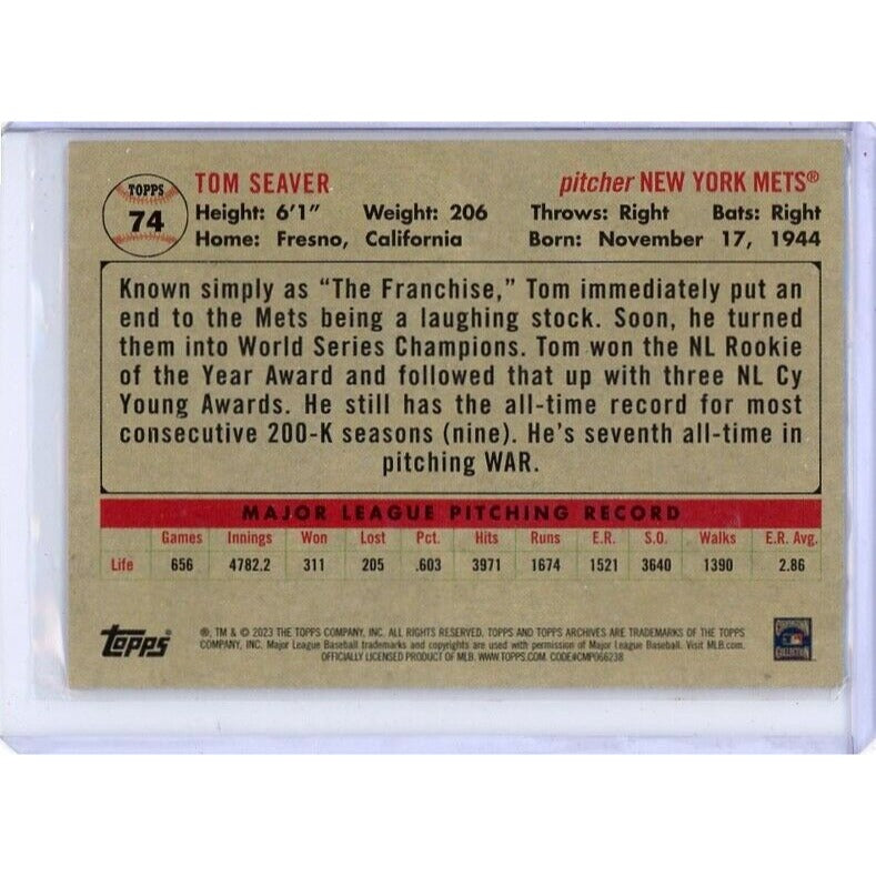 2023 New York Mets Tom Seaver Topps Archives #74