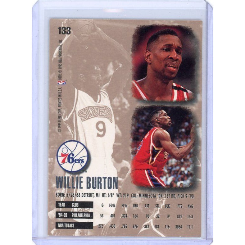 1995-96 Philadelphia 76ers Willie Burton Fleer Ultra #133