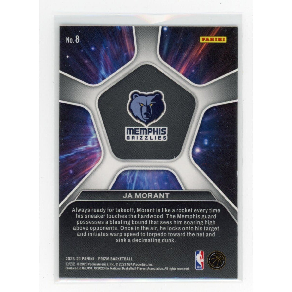 2023-24 Ja Morant Panini Prizm #8 Deep Space