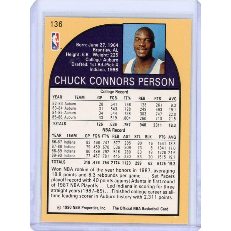 1990-91 Indiana Pacers Chuck Person NBA Hoops #136